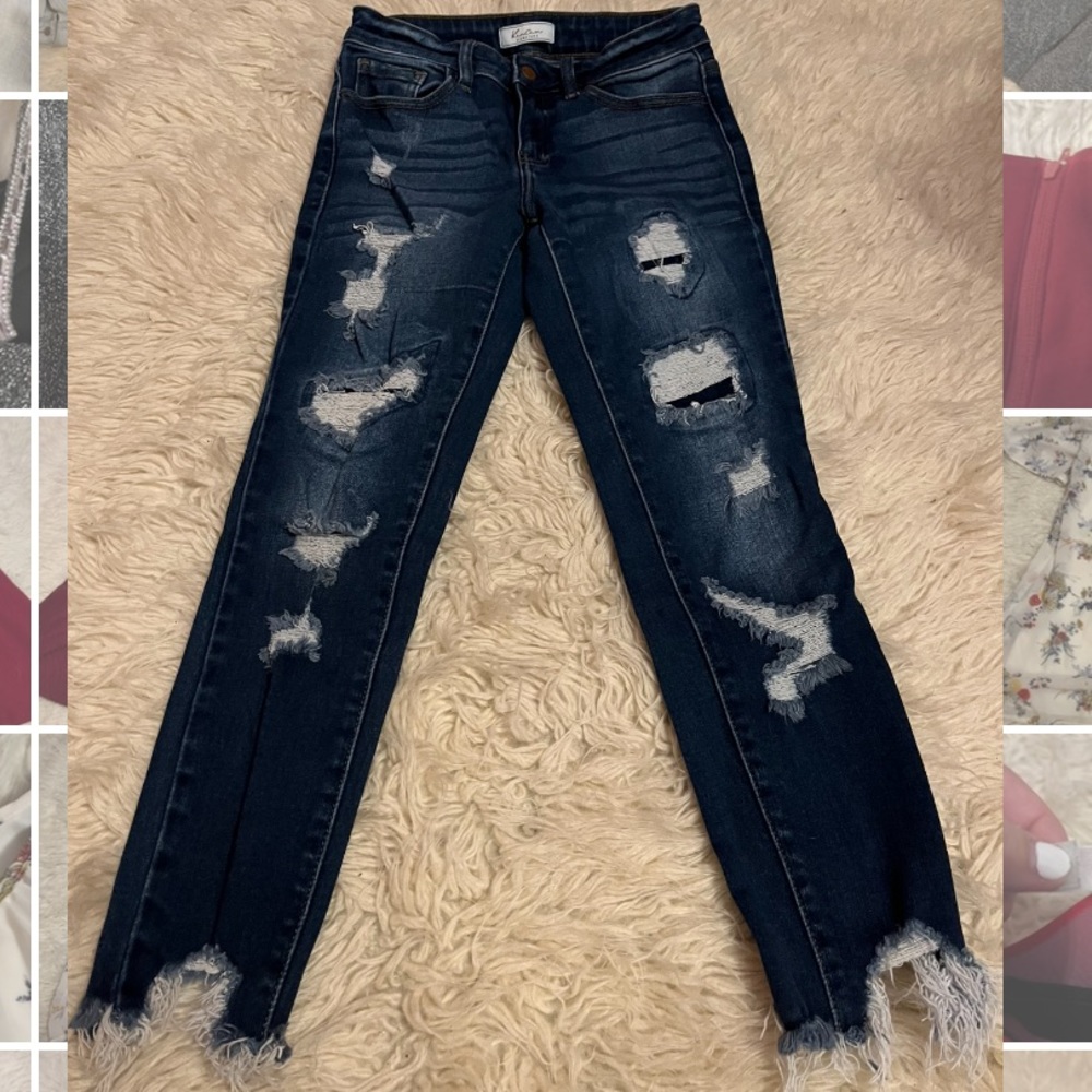 Dark blue ripped KanCan jeans